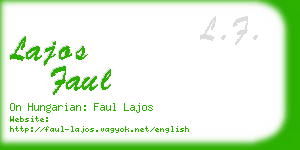 lajos faul business card